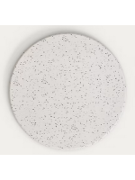 ZOEL Ø70 table top in Venetian terrazzo concrete and black metal base for bars ice cream shops restaurants