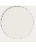 VINEA tavolo con piano diam 70 cm in hpl bianco e base in metallo verniciato nero per bar gelaterie ristoranti