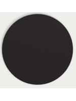 SETA tavolo piano Ø70 o Ø90 cm in hpl nero e base in metallo nero per bar gelaterie ristoranti