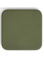 ADVANCE table avec plateau en béton vert 70x70 et piètement en métal peint en vert pour bars glaciers restaurants