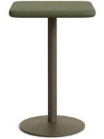 EDISCO table 96 cm high with 70x70 green concrete top and green painted metal base for bars ice cream parlors restaurants