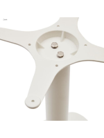 STAND high table 97 cm with 60x60 cm top in white hpl and base in white painted metal for outdoor use