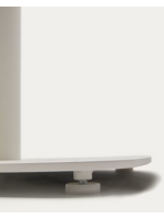 STAND high table 97 cm with 60x60 cm top in white hpl and base in white painted metal for outdoor use
