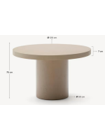 AFRA Ø 120 table in resistant color choice concrete for gardens and terraces