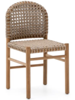 ADELIA chair in solid teak wood and rope for outdoor use