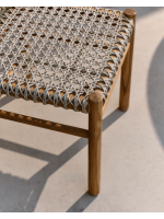 ADELIA chair in solid teak wood and rope for outdoor use