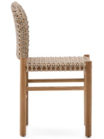 ADELIA chair in solid teak wood and rope for outdoor use