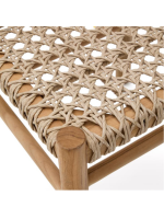 ADELIA chaise en bois de teck massif et corde pour l'extérieur