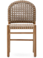 ADELIA chair in solid teak wood and rope for outdoor use