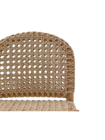 ADELIA chair in solid teak wood and rope for outdoor use