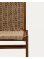 LUGANO Stuhl aus massivem Akazienholz und Seil für den Garten oder die Terrasse im Freien