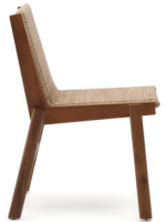 LUGANO chair in solid acacia wood and rope for outdoor garden or terrace