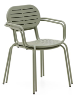 JULIE chaise avec accoudoirs en acier galvanisé choix de couleur pour jardin ou terrasse