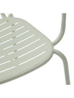 JULIE chaise avec accoudoirs en acier galvanisé choix de couleur pour jardin ou terrasse