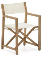 FACES Folding director's chair with armrests in solid acacia wood and fabric choice of color suitable for outdoor use