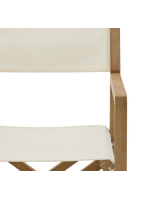 FACES Folding director's chair with armrests in solid acacia wood and fabric choice of color suitable for outdoor use
