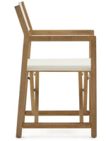 FACES Folding director's chair with armrests in solid acacia wood and fabric choice of color suitable for outdoor use