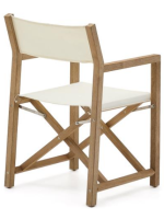 FACES Chaise de réalisateur pliante avec accoudoirs en bois d'acacia massif et tissu choix de couleurs adaptée pour extérieur