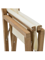 FACES Folding director's chair with armrests in solid acacia wood and fabric choice of color suitable for outdoor use