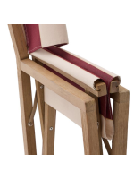ARBY Chaise de réalisateur pliante avec accoudoirs en bois d'acacia massif et tissu adaptée pour extérieur