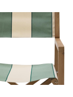 ILLOY Chaise de réalisateur pliante avec accoudoirs en bois d'acacia massif et tissu adaptée pour extérieur