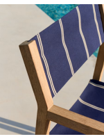 MORCH Folding director's chair with armrests in solid acacia wood and fabric suitable for outdoor use