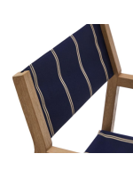 MORCH Folding director's chair with armrests in solid acacia wood and fabric suitable for outdoor use