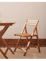 BEGHIN folding chair for outdoor in solid acacia wood