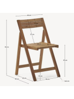 BEGHIN folding chair for outdoor in solid acacia wood