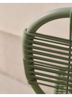 DINORI scelta colore in corda sintetica e acciaio zincato sedia impilabile di design per arredo casa giardino terrazzo