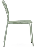 DINORI Silla apilable para hogar jardín terraza elección de color en cuerda sintética y acero galvanizado