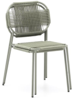 DINORI color choice in synthetic rope and galvanized steel stackable designer chair for home garden terrace furniture