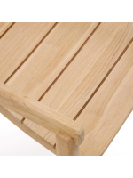 LANE Sillón apilable con reposabrazos de madera maciza de teca para jardines y terrazas al aire libre