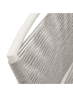 ILGAR escabel h 65 en cuerda y aluminio blanco diseño para exterior jardín o terraza hogar bar heladerías