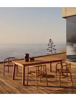 ARMONICA tabouret assise h 65 en bois de teck massif pour jardins extérieurs et terrasses