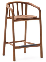 ARMONICA tabouret assise h 65 en bois de teck massif pour jardins extérieurs et terrasses