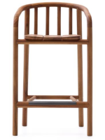 ARMONICA taburete asiento de h 65 de madera maciza de teca para jardines y terrazas al aire libre