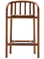 ARMONICA tabouret assise h 65 en bois de teck massif pour jardins extérieurs et terrasses