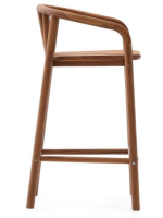ARMONICA taburete asiento de h 65 de madera maciza de teca para jardines y terrazas al aire libre
