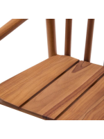 ARMONICA tabouret assise h 65 en bois de teck massif pour jardins extérieurs et terrasses