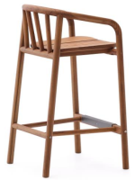 ARMONICA taburete asiento de h 65 de madera maciza de teca para jardines y terrazas al aire libre