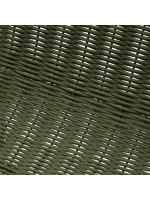 MERCURIO Taburete de 65 o 75 en cuerda sintética verde y patas de acero galvanizado verde para exterior