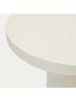 AGUA Ø 90 o Ø 120 cm mesa en hormigón blanco resistente para jardines y terrazas