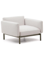 ARIO fauteuil en aluminium vert et coussins amovible lavable