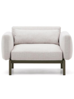 ARIO sillón en aluminio verde y cojines desenfundable lavable