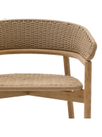 GOAZ Sillon en madera maciza de acacia natural y cuerda para jardín exterior o terraza