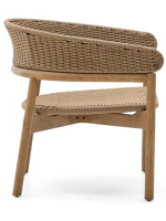 GOAZ fauteuil en bois d'acacia naturel massif et corde pour jardin extérieur ou terrasse
