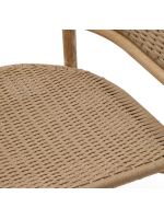 GOAZ Sillon en madera maciza de acacia natural y cuerda para jardín exterior o terraza