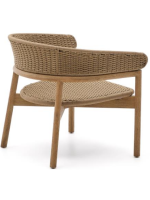 GOAZ Sillon en madera maciza de acacia natural y cuerda para jardín exterior o terraza