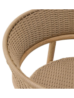 GOAZ Sillon en madera maciza de acacia natural y cuerda para jardín exterior o terraza